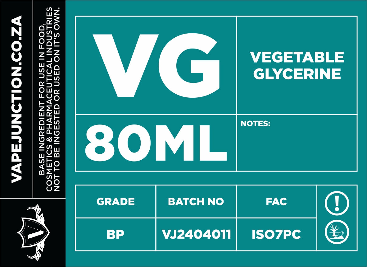 Vape Junction Vegetable Glycerine (VG) 80ml
