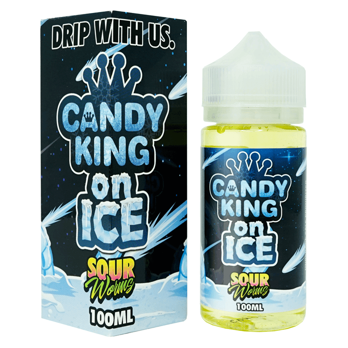 Candy King On Ice Sour Worms 100ml Candy King On Ice Sour Worms 100ml