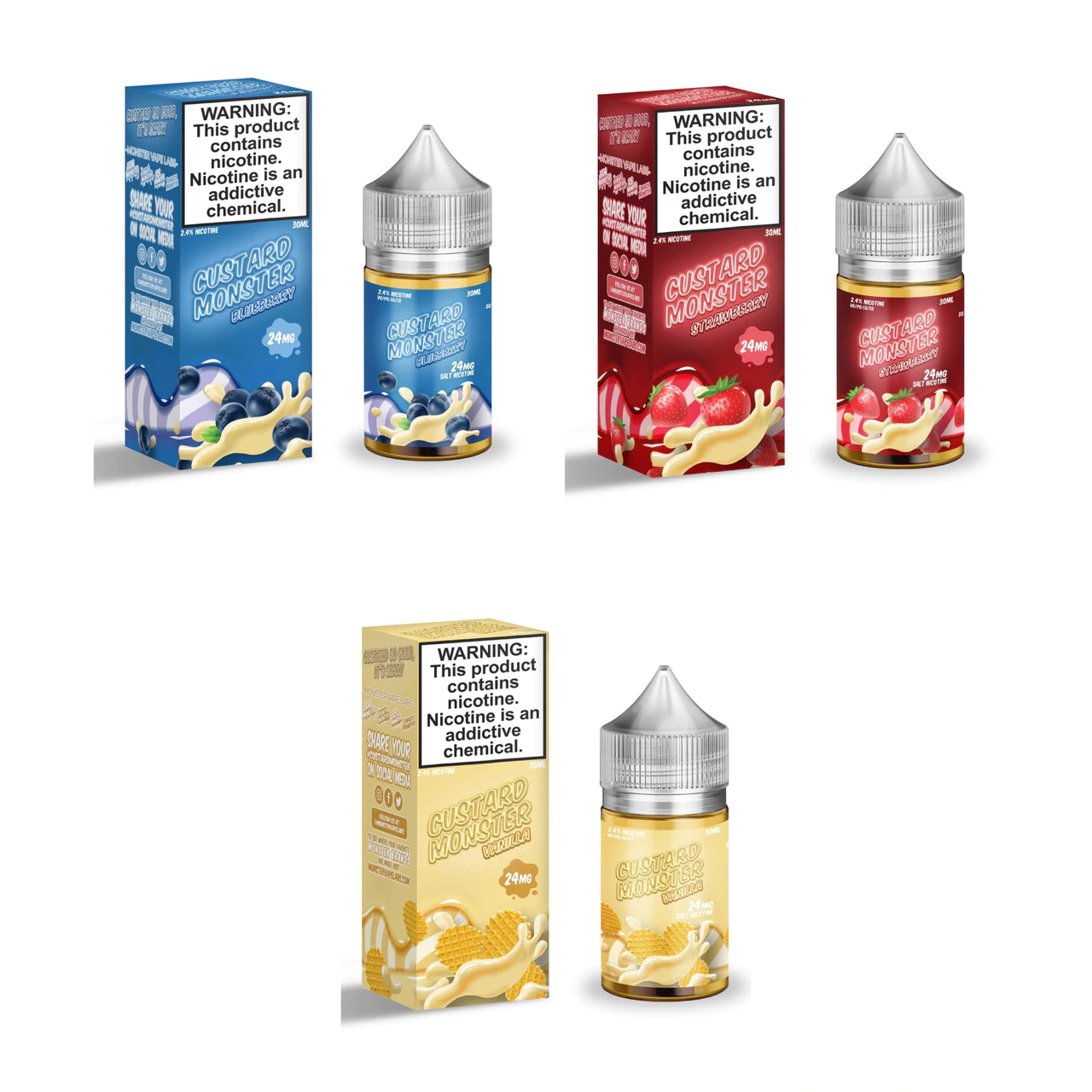 custard monster vape juice salt nic Custard Monster Salt - Vanilla E-Liquid Flavor And Vaping Equipment main image 1