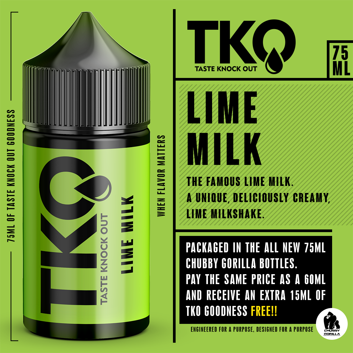 TKO - Lime Milk 75ml | Vape Junction