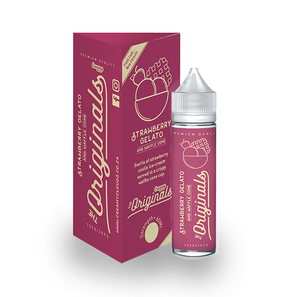 Creamy Clouds - Strawberry Gelato & Waffle Cone 60ml | Vape Junction