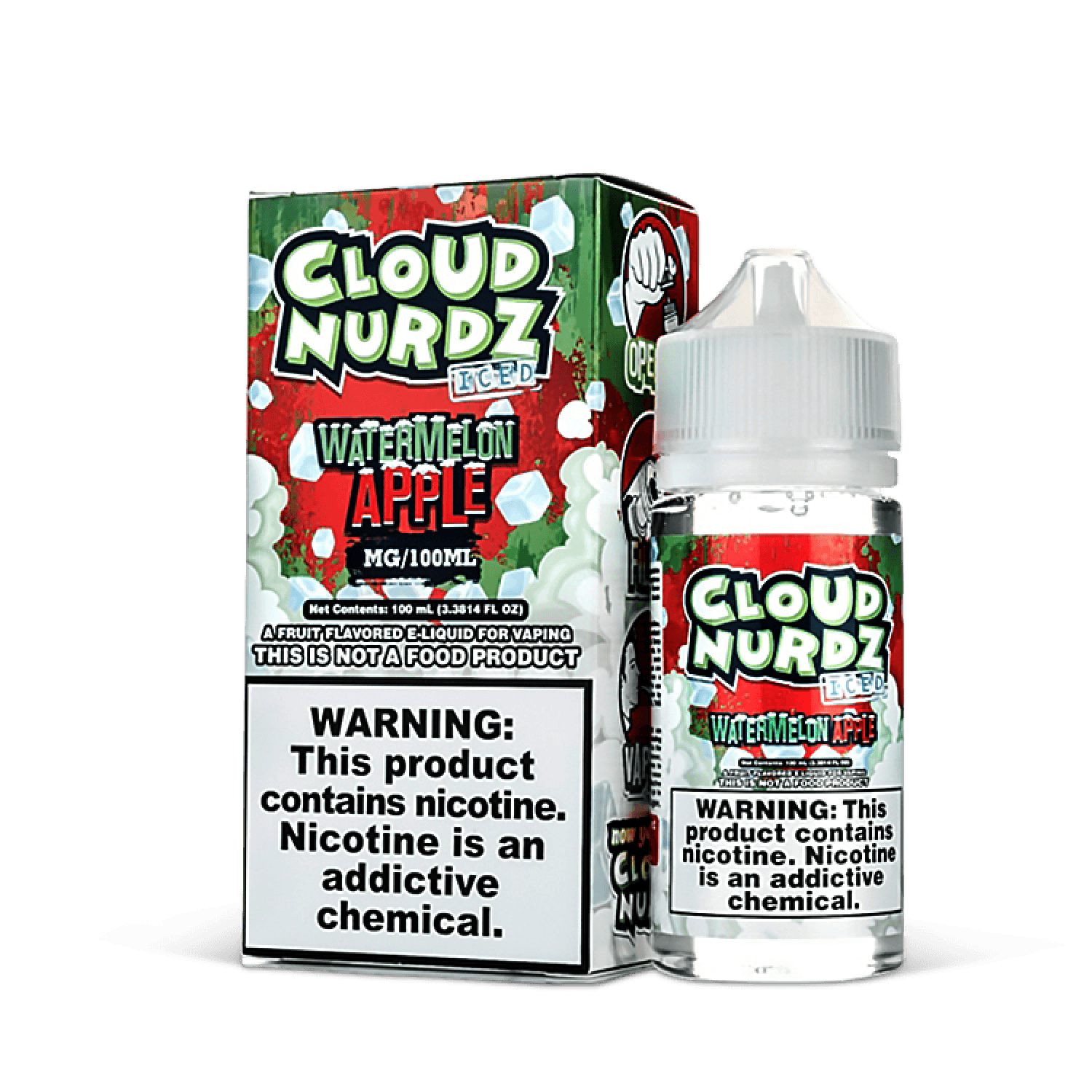 Watermelon Apple on Ice by Cloud Nurdz 100ml | Vape Junction