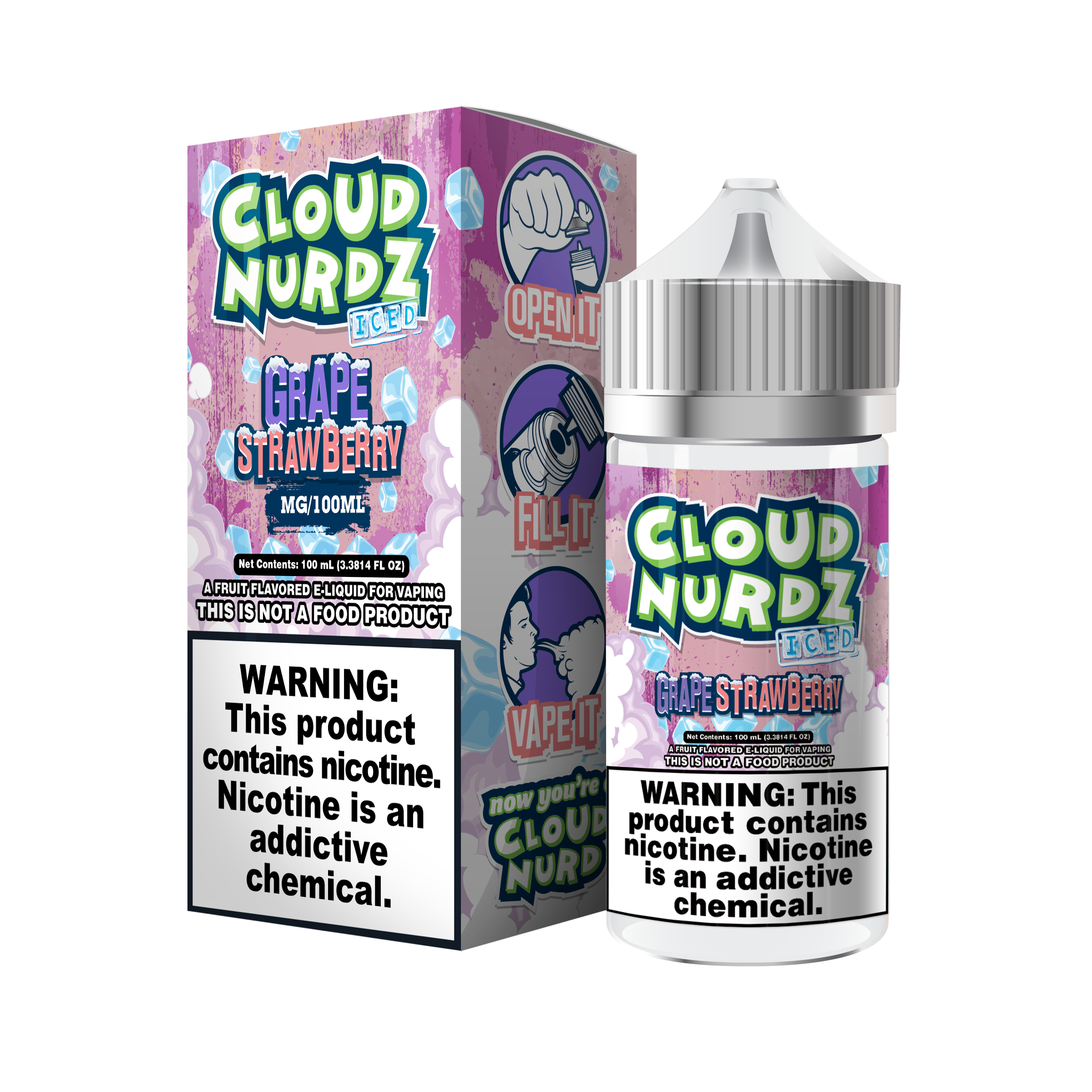 Strawberry Grape on Ice by Cloud Nurdz 100ml | Vape Junction