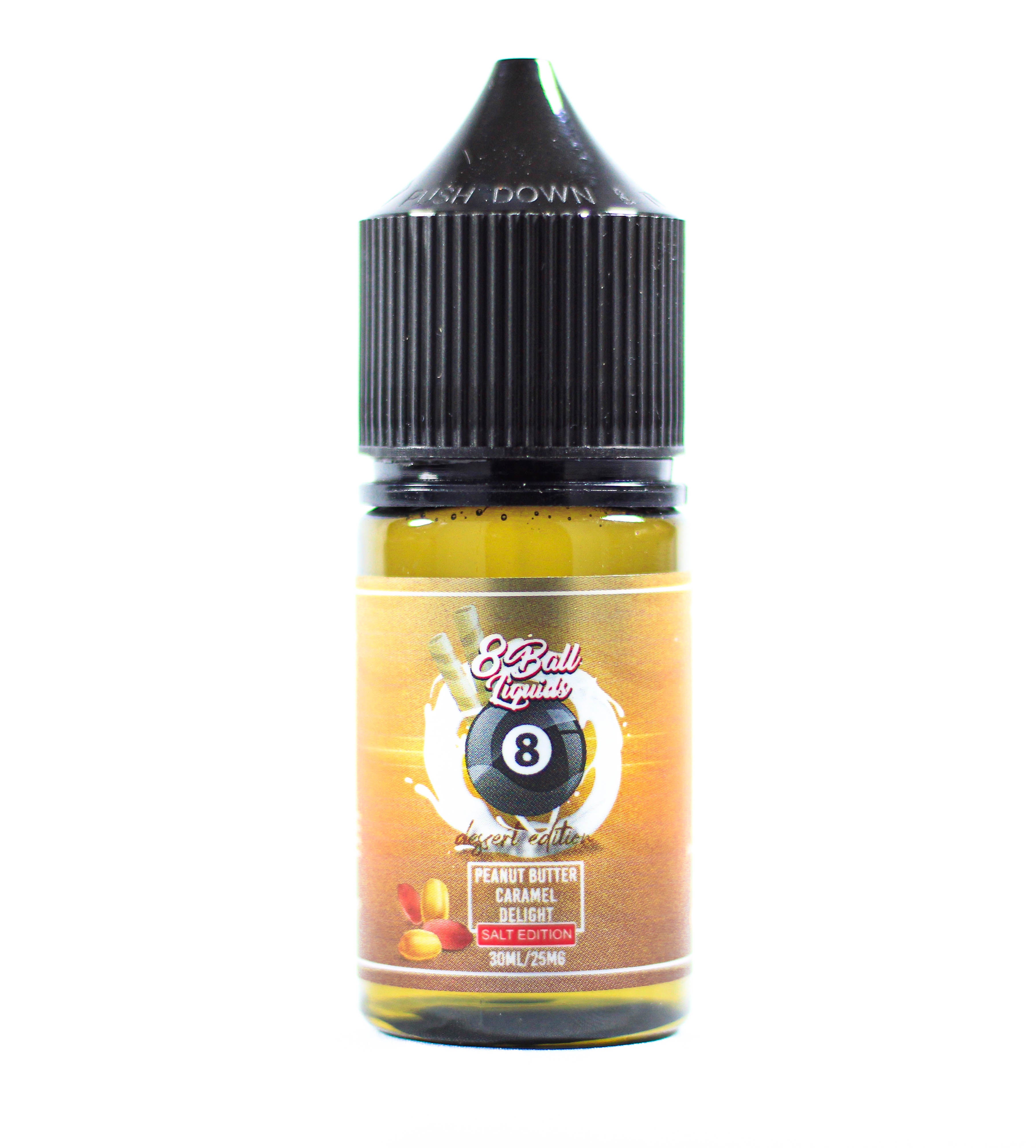 Peanut Butter Caramel Delight Nic Salt by 8 Ball Liquids 30ml