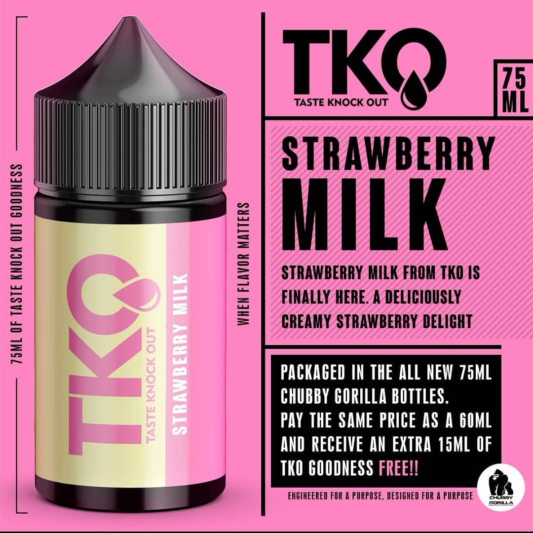 TKO - Strawberry Milk 75ml | Vape Junction
