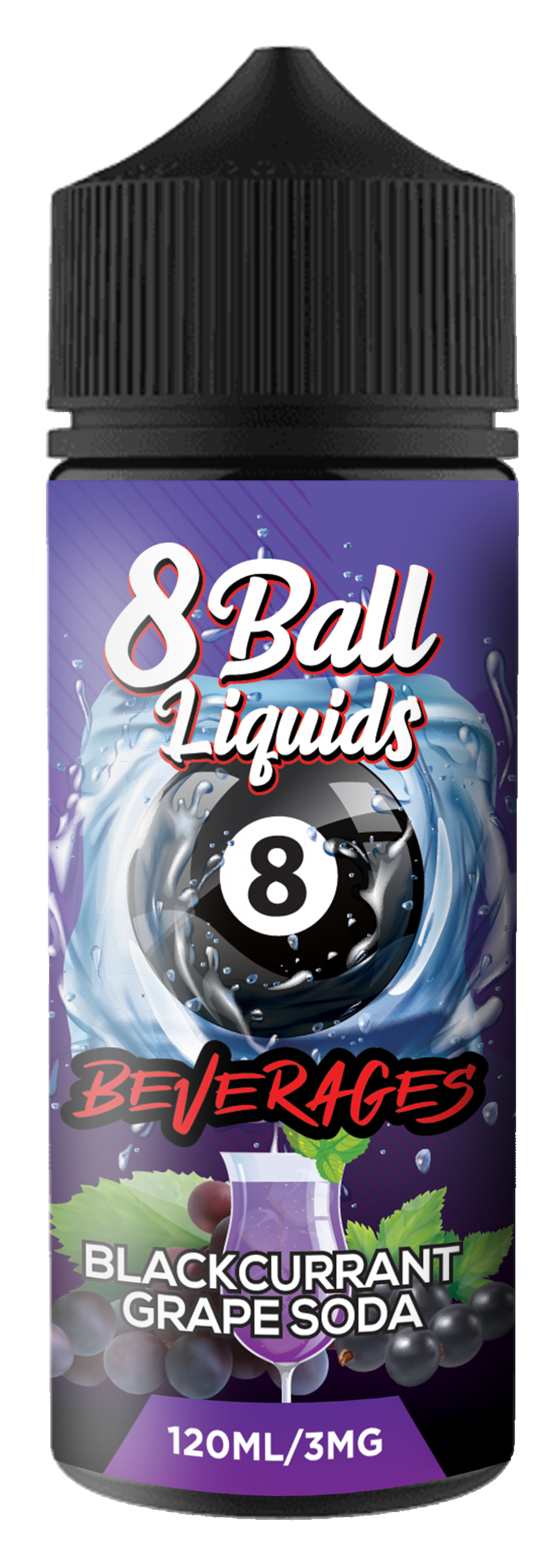 Beverages | Blackcurrant Grape Soda by 8 Ball Liquids 120ml