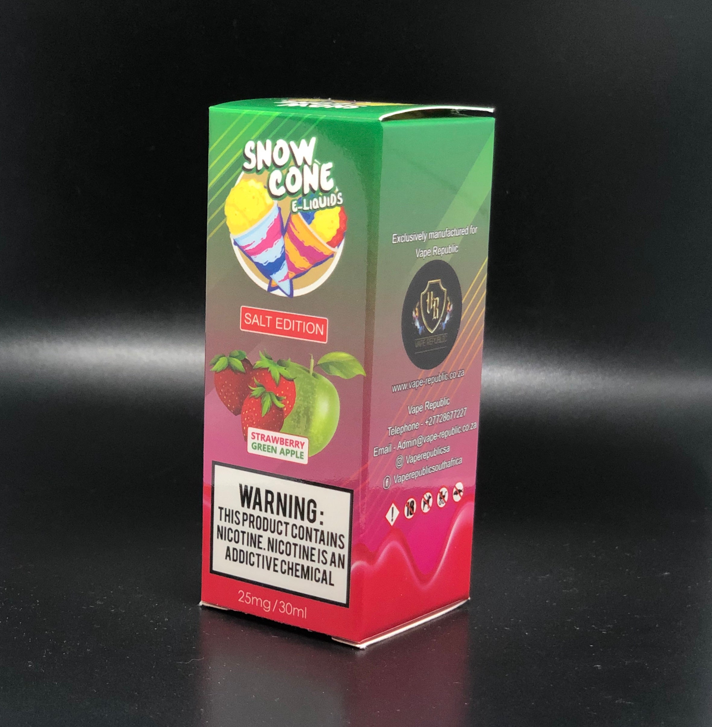 Strawberry Green Apple Nic Salt by Snow Cone E-Liquid 30ml