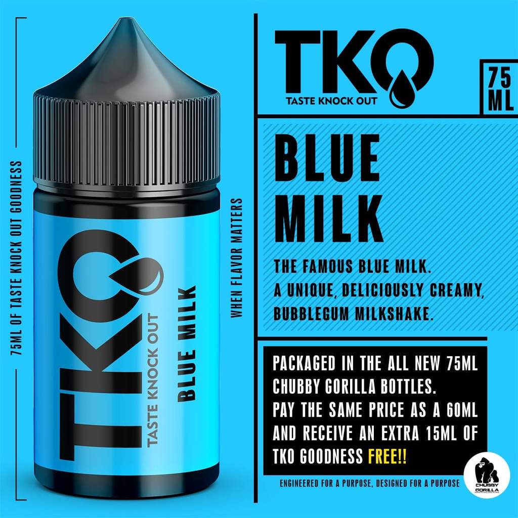 TKO - Blue Milk 75ml | Vape Junction