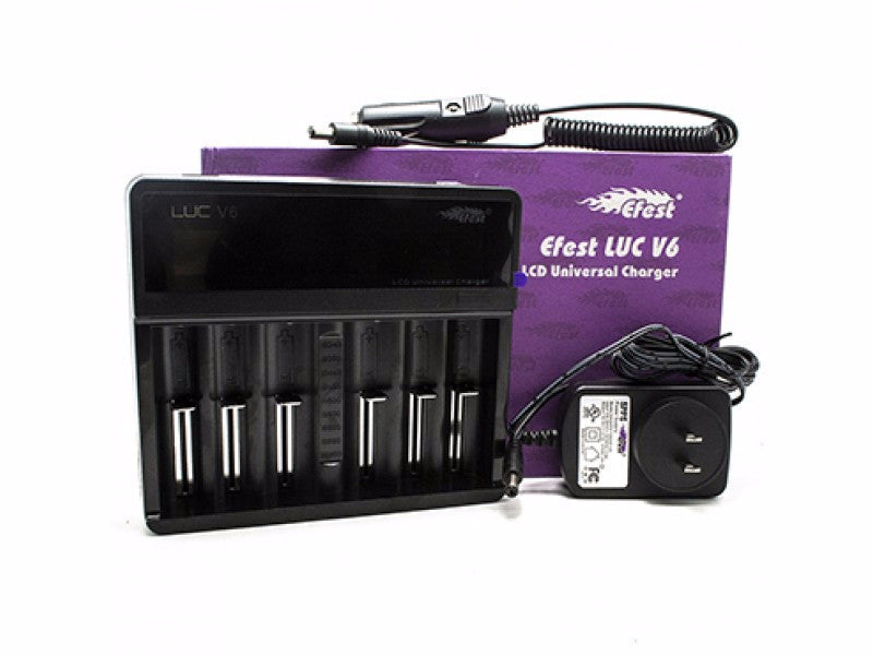 Efest LUC V6 LCD Multi-Function Charger includes car charger | Vape Junction