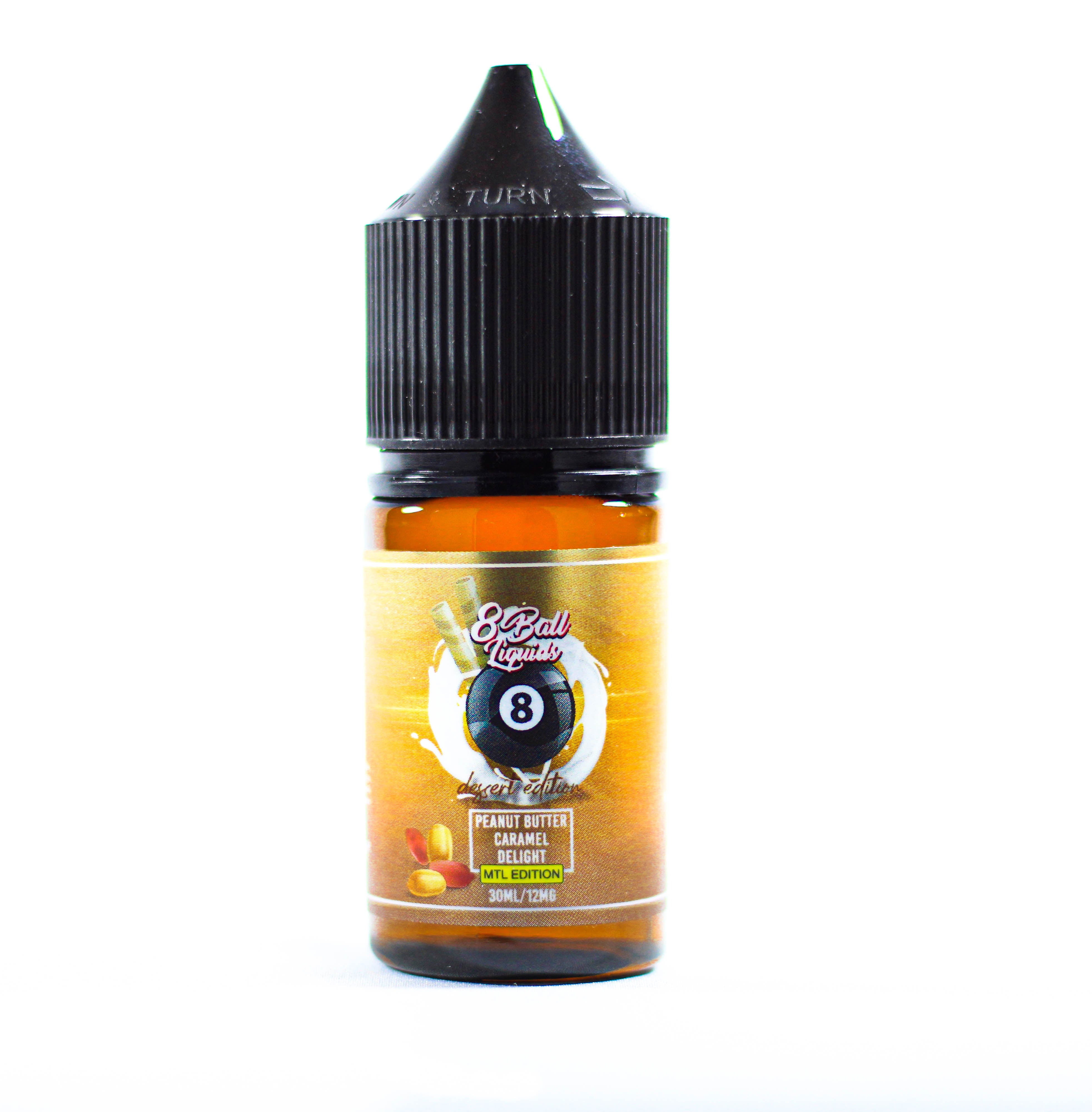 Peanut Butter Caramel Delight MTL by 8 Ball Liquids 30ml
