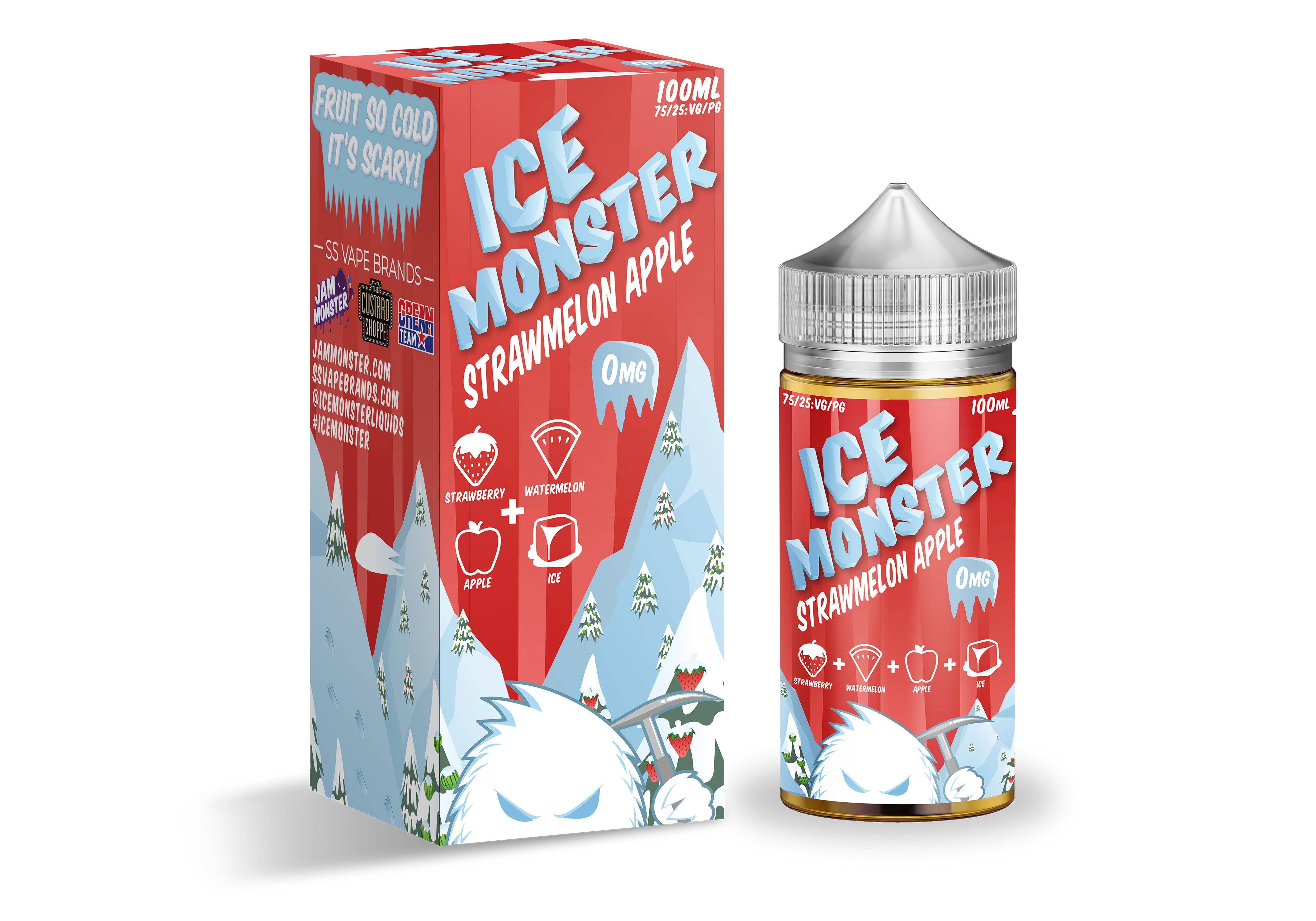 Ice Monster - StrawMelon Apple 100ml | Vape Junction